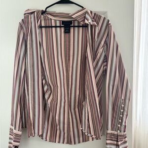 Striped Shirt - Pink, Red and White